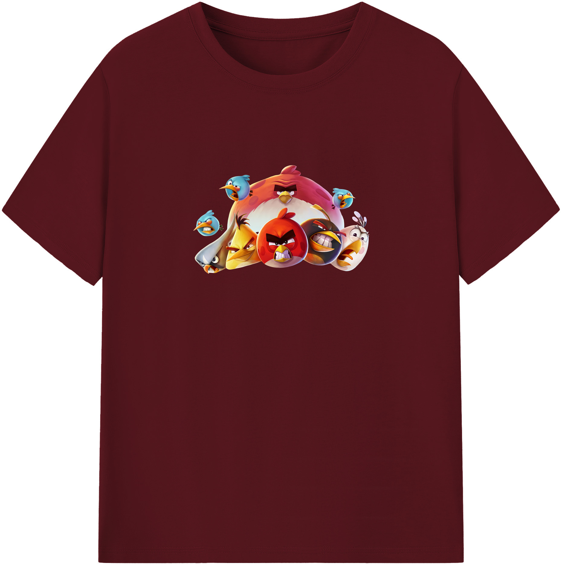 （画像用） Angry Birds アングリーバード 綿100％半袖Tシャツ（フロントプリント）